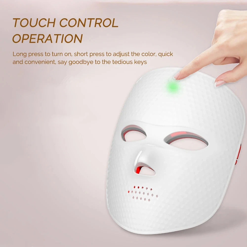 Wireless LED Mask 7 Color LED Face Mask Photon Skin Firming Anti Aging Rejuvenation Beauty Mask Machine